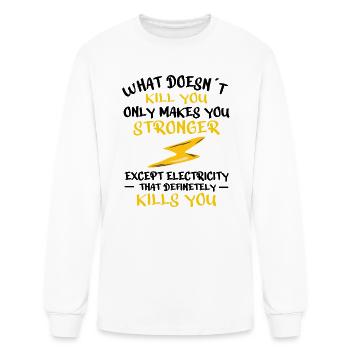 ELECTRICIAN ELECTRICAL ENGINEER: Electricity Kills - Men's Long Sleeve T-Shirt - white - Front