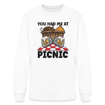 Picnic Lover Picnic Food Basket Picnic Date - Men's Long Sleeve T-Shirt - white - Front