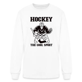 Ice Hockey Player Funny Ice Hockey Team Goalie - Men's Long Sleeve T-Shirt - white - Front