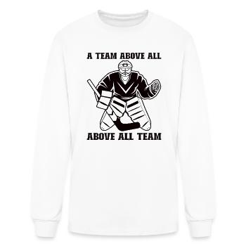 Ice Hockey Player Funny Ice Hockey Team Goalie - Men's Long Sleeve T-Shirt - white - Front