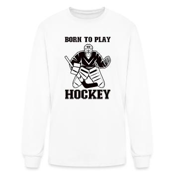 Ice Hockey Player Funny Ice Hockey Team Goalie - Men's Long Sleeve T-Shirt - white - Front