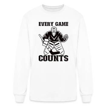 Ice Hockey Player Funny Ice Hockey Team Goalie - Men's Long Sleeve T-Shirt - white - Front