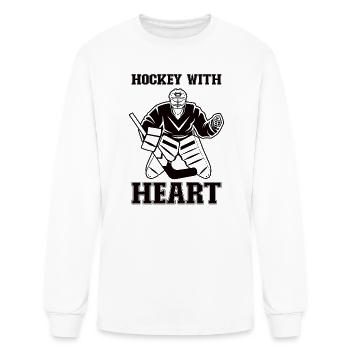 Ice Hockey Player Funny Ice Hockey Team Goalie - Men's Long Sleeve T-Shirt - white - Front