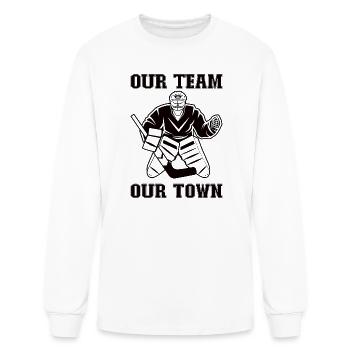 Ice Hockey Player Funny Ice Hockey Team Goalie - Men's Long Sleeve T-Shirt - white - Front