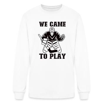 Ice Hockey Player Funny Ice Hockey Team Goalie - Men's Long Sleeve T-Shirt - white - Front