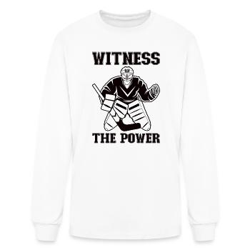 Ice Hockey Player Funny Ice Hockey Team Goalie - Men's Long Sleeve T-Shirt - white - Front