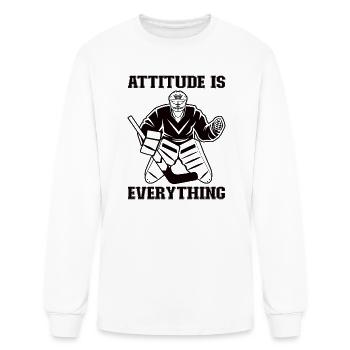 Ice Hockey Player Funny Ice Hockey Team Goalie - Men's Long Sleeve T-Shirt - white - Front