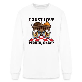 Picnic Lover Picnic Food Basket Picnic Date - Men's Long Sleeve T-Shirt - white - Front