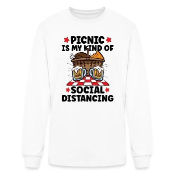 Picnic Lover Picnic Food Basket Picnic Date - Men's Long Sleeve T-Shirt - white - Front