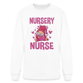 Cute Newborn Nursery Nurse Gnome - Men's Long Sleeve T-Shirt - white - Front