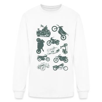 Motorcycle collage - Men's Long Sleeve T-Shirt - white - Front