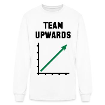 Team Upwards (Success / Progress / POS Green 2C) - Men's Long Sleeve T-Shirt - white - Front