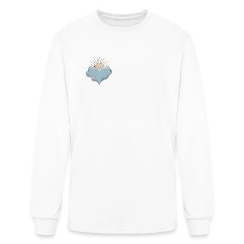 Heartfelt Horizon: Cloud & Sun - Men's Long Sleeve T-Shirt - white - Front