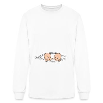 Mom Of Twin Pregnancy Twins Mom Pregnant With - Men's Long Sleeve T-Shirt - white - Front