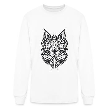 Dog Pet Tribal Tattoo - Men's Long Sleeve T-Shirt - white - Front