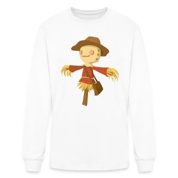 cartoon straw puppet halloween - Men's Long Sleeve T-Shirt - white - Front