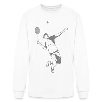 Dynamic Tennis Serve Silhouette - Men's Long Sleeve T-Shirt - white - Front