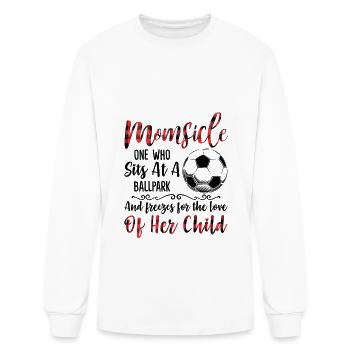 Momsicle Sits At Ballpark Freezes For The Love - Men's Long Sleeve T-Shirt - white - Front