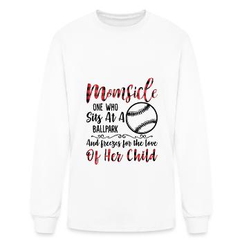 Momsicle Sits At Ballpark And Freezes For The Love - Men's Long Sleeve T-Shirt - white - Front