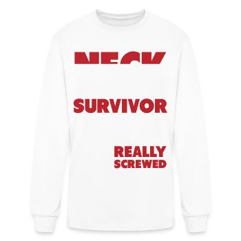 Neck Surgery Survivor Spinal Cord Recover - Men's Long Sleeve T-Shirt - white - Front