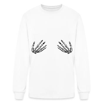 Skeleton Hand Bra - Men's Long Sleeve T-Shirt - white - Front
