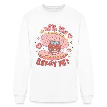 Will You Berry Me - Men's Long Sleeve T-Shirt - white - Front
