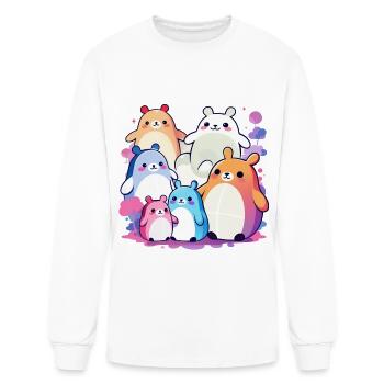 Happiness is a Squishy Hug Away - Men's Long Sleeve T-Shirt - white - Front