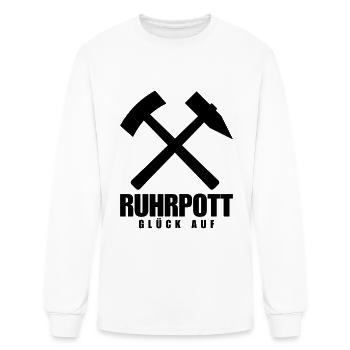 Ruhrpott Glück Auf Pott Bergbau Kohle - Men's Long Sleeve T-Shirt - white - Front