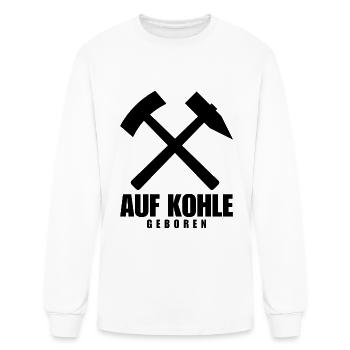 Ruhrpott Auf Kohle Geboren Pott Bergbau - Men's Long Sleeve T-Shirt - white - Front