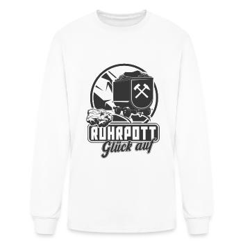 Ruhrpott Glück Auf Lore Bergbau Bergarbeiter - Men's Long Sleeve T-Shirt - white - Front