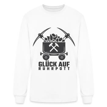 Ruhrpott Glück Auf Lore Bergbau Bergarbeiter - Men's Long Sleeve T-Shirt - white - Front