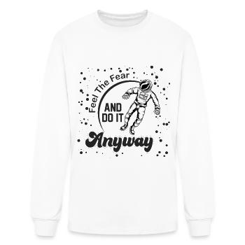 Motivational Astronaut Saying Design - Men's Long Sleeve T-Shirt - white - Front