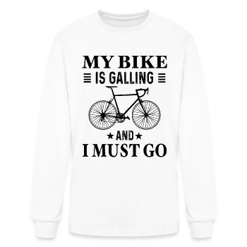 My Bike is calling and I must go TShirt - Men's Long Sleeve T-Shirt - white - Front