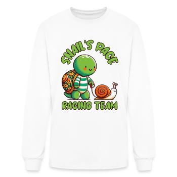 Snail's Pace Racing Team, Turtle and Snail - Men's Long Sleeve T-Shirt - white - Front