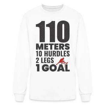 Hurdles Hurdling Hurdler Running Runner Athletes - Men's Long Sleeve T-Shirt - white - Front