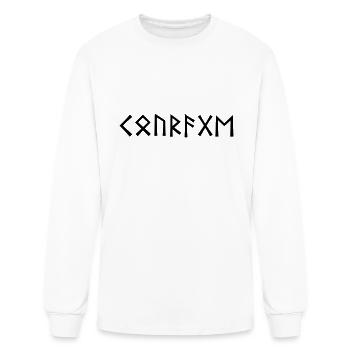 Courage written in Viking Runes - Men's Long Sleeve T-Shirt - white - Front