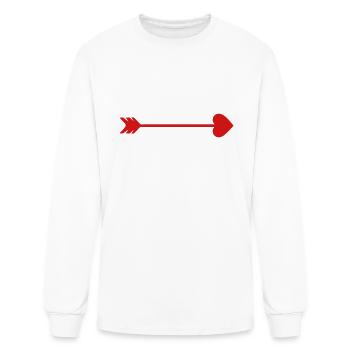 arrow heart - Men's Long Sleeve T-Shirt - white - Front