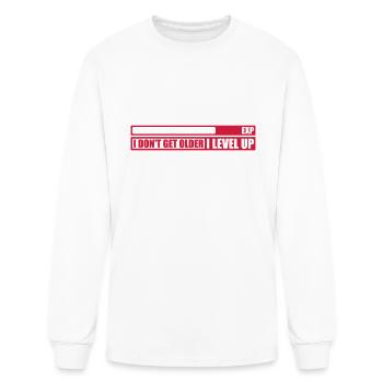 get older level up - Men's Long Sleeve T-Shirt - white - Front