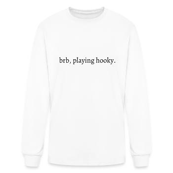 brb playing hooky 1 - Men's Long Sleeve T-Shirt - white - Front