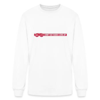 get older level up - Men's Long Sleeve T-Shirt - white - Front