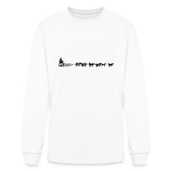 Dog Sled - Men's Long Sleeve T-Shirt - white - Front