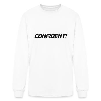 CONFIDENT! byDABBIES - Men's Long Sleeve T-Shirt - white - Front