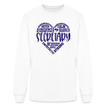 Secretary, School secretary, admin - Men's Long Sleeve T-Shirt - white - Front