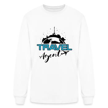 Travel Agent - Men's Long Sleeve T-Shirt - white - Front