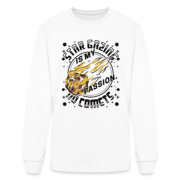 Star Gazing is my passion. No comets. - Men's Long Sleeve T-Shirt - white - Front