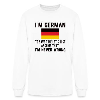 Proud German Heritage Germany Roots German Flag - Men's Long Sleeve T-Shirt - white - Front