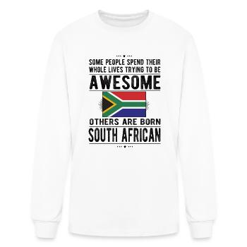 South Africa South African Roots South Africa Flag - Men's Long Sleeve T-Shirt - white - Front
