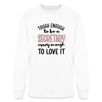 Funny Secretary Proud Office Secretary Gifts - Men's Long Sleeve T-Shirt - white - Front