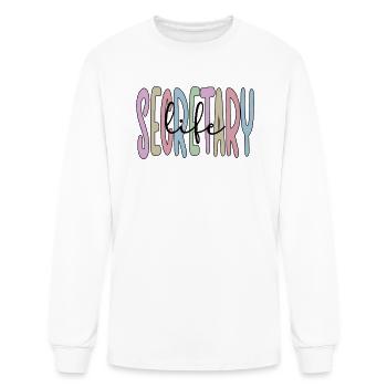 Secretary Life Office Secretary Appreciation Gifts - Men's Long Sleeve T-Shirt - white - Front