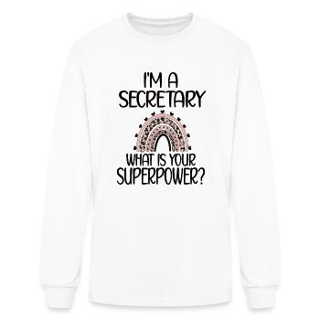 Funny Secretary Gifts Office Secretary Day - Men's Long Sleeve T-Shirt - white - Front